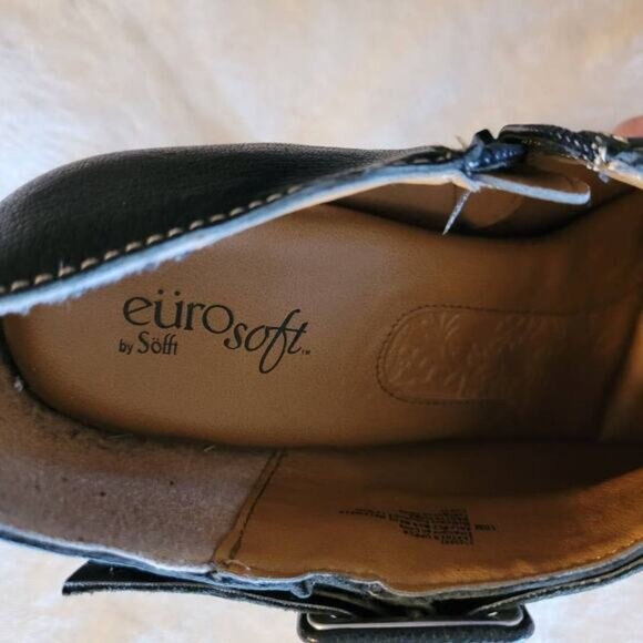 Euro Soft by Sofft Black Leather Booties - Size 10 - Picture 8 of 10